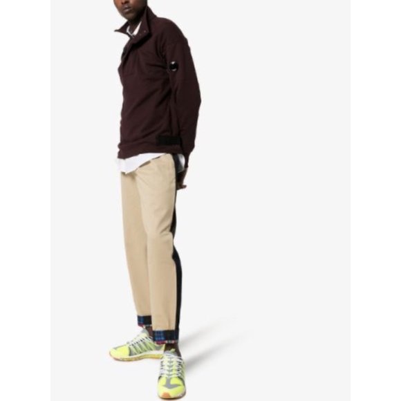 Koche Beige Crazy Check Print Trousers - Picture 5 of 14